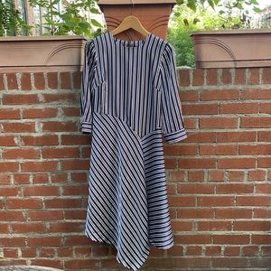Banana Republic asymmetrical striped dress